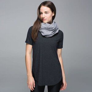 LULULEMON Vinyasa Scarf *Rulu Hyper Stripe Heathered Slate Ghost / Heathered Sla